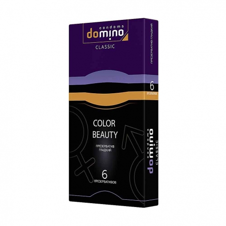 Презервативы Domino Classic ( 6шт) Colour Beauty 1*24*300